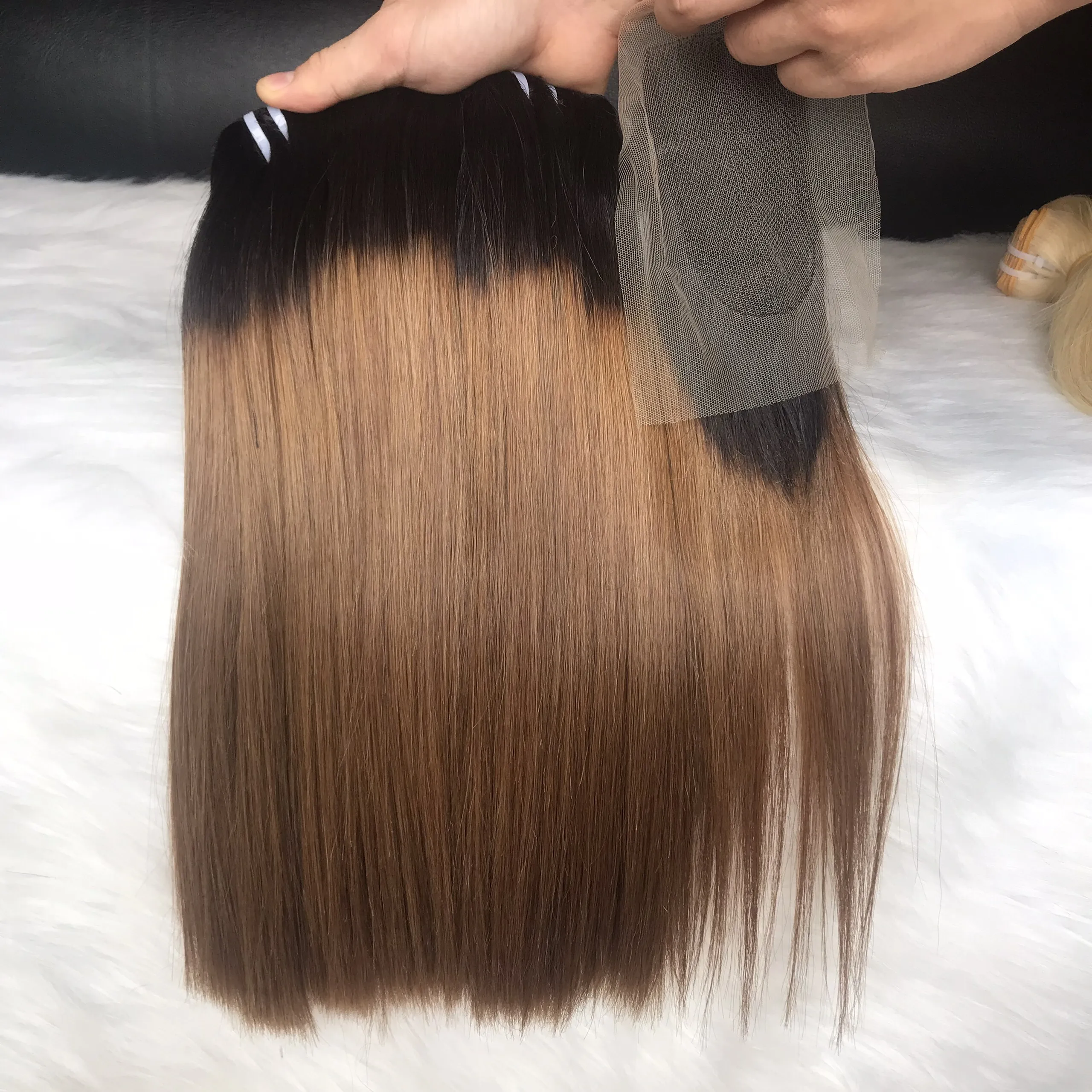 Лучшее качество прямые волосы с эффектом омбре оптовая цена от KChair Vietnam