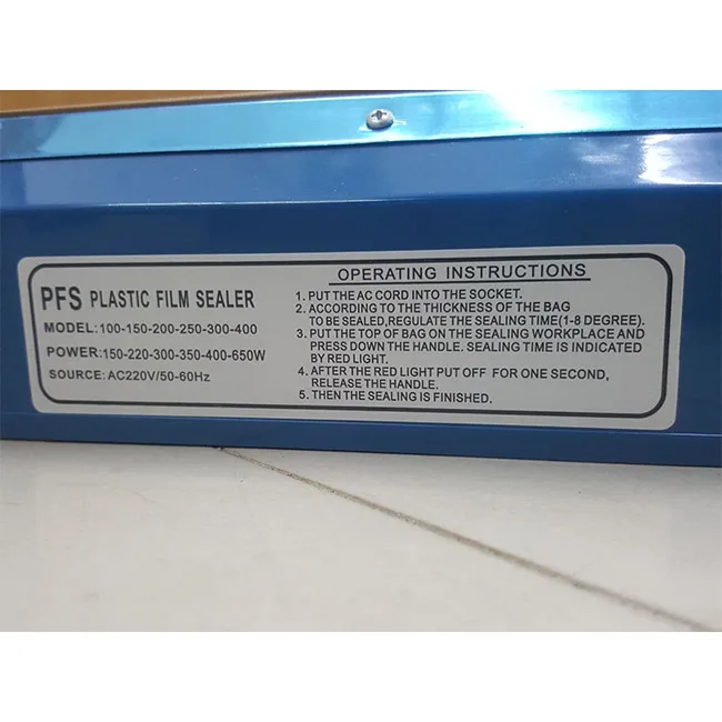 Good Quality Hand Manual Impulse Sealer 12' 300mm Heat Plastic Sealer Suitable For Home Use, Food & Beverage Shops and Other