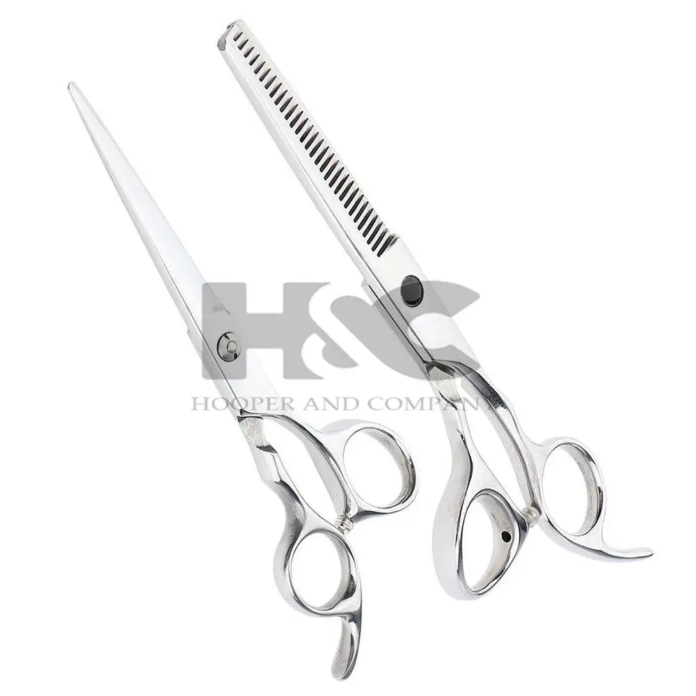 High Quality Customized Logo Barber Hair Scissor Set Stainless Steel Handle and Blade Steel Beauty Tool