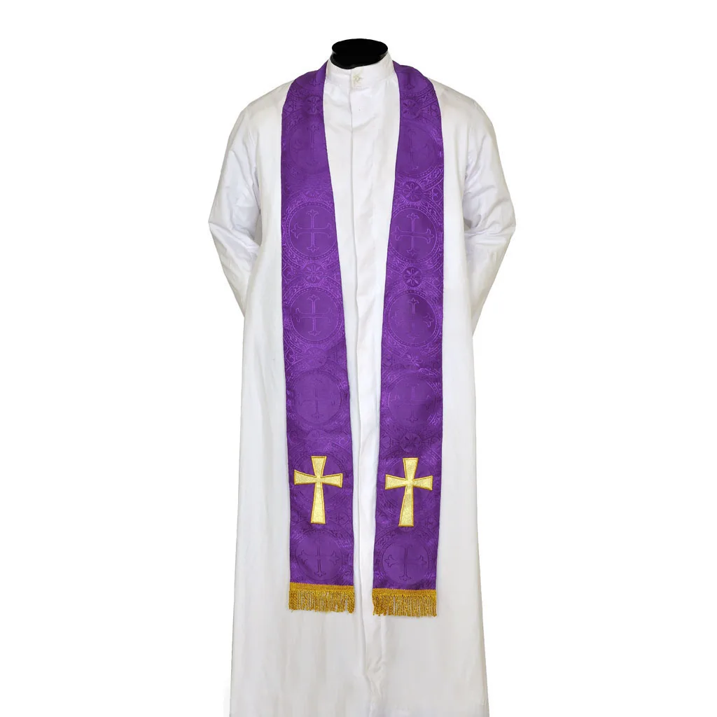 Premium Quality Priest Stoles With Embroidery / Custom Logo Priest Stoles