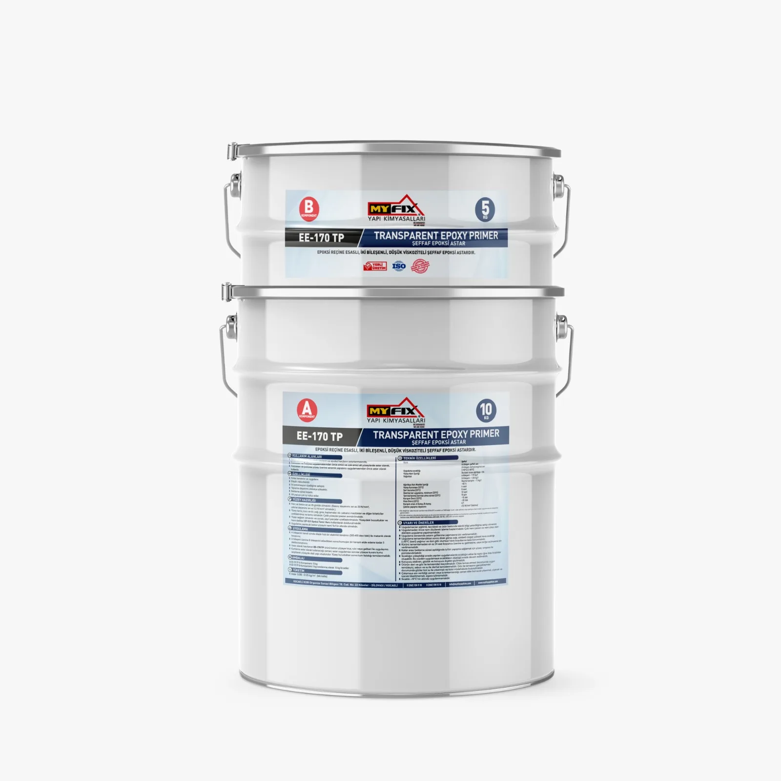 Epoxy Primer Transparent Double Component AB Resin Low Viscosity Floor Polish Surface Coating CAS Paint