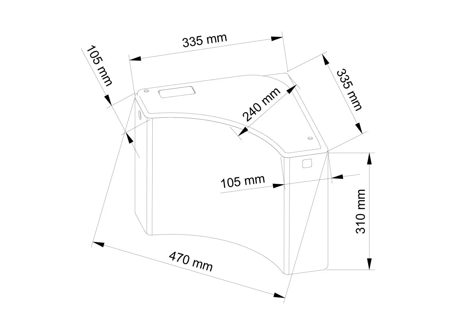GONYE Exposed Plastic Cistern for Corner Application