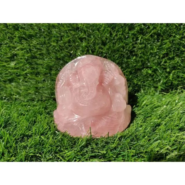 New Rose Quartz Ganesh Home decoration golden Ganesha statue of Goddess  for sale at wholesale price for sale