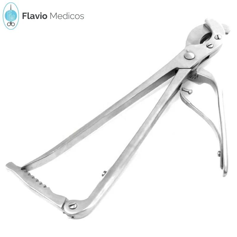 Emasculator Castration Plier White Castrator Triple Crush with Ratchet Veterinary Instruments Stainless Steel