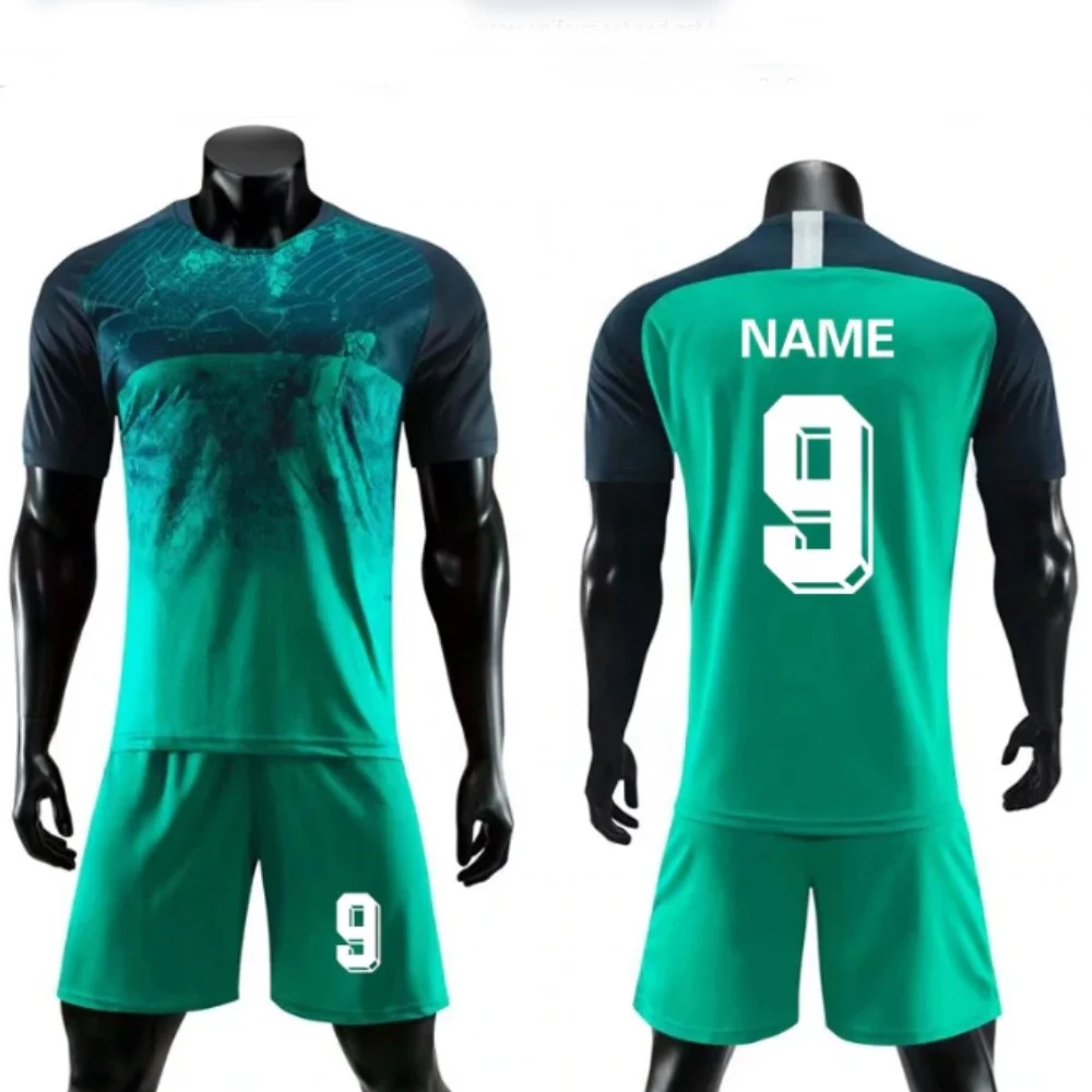 2020 Messi #10 Barcelona Away Jersey & Shorts for Kids Customized Breathable Soccer Uniforms Football Jerseys Set Team Sports