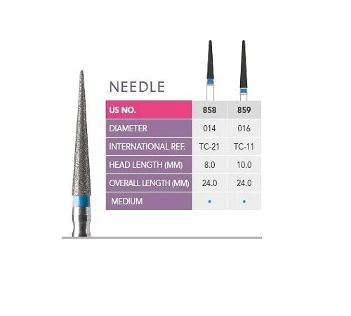 Игла из нержавеющей стали Стоматологические алмазные боры Prima Dental Pack 5
