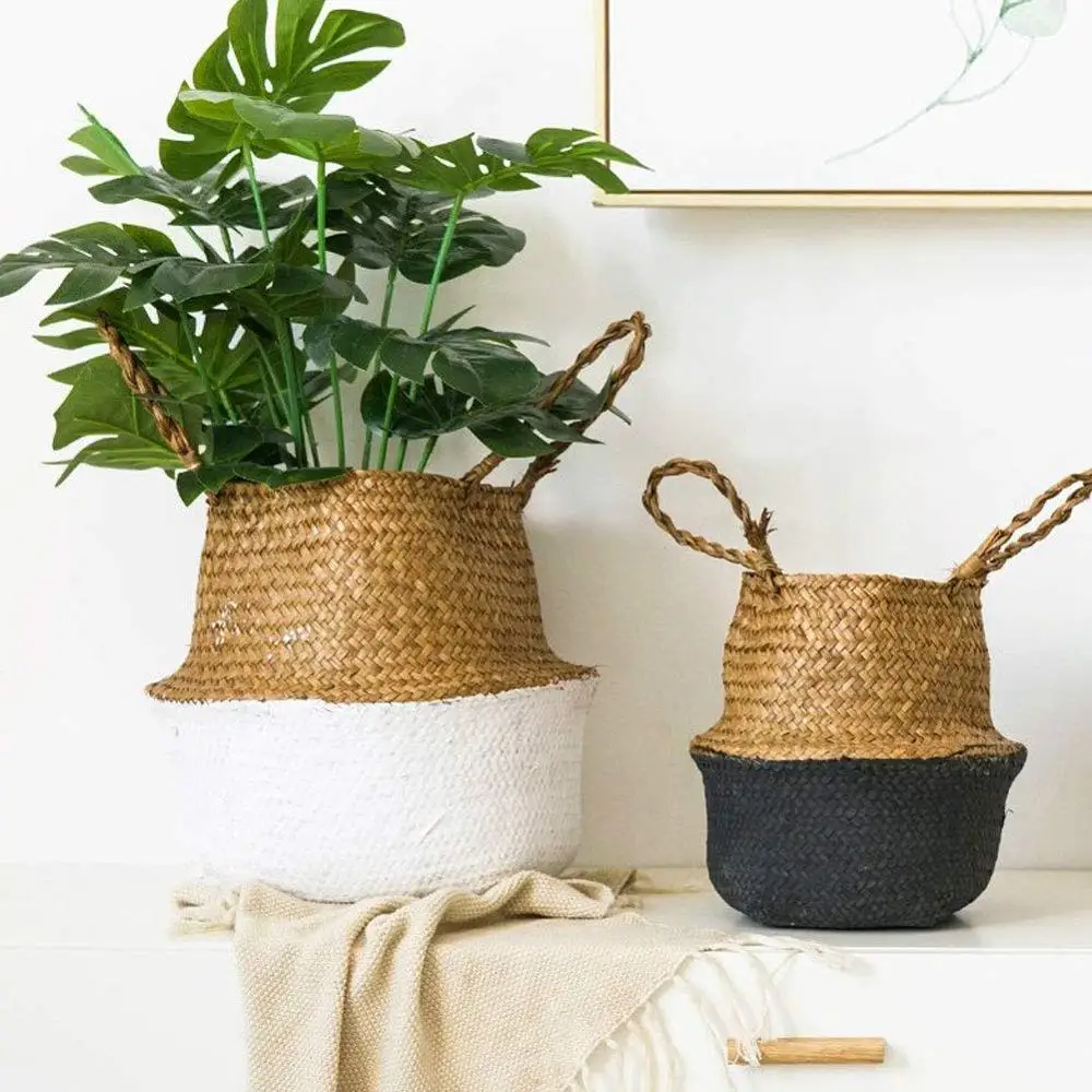 Direct Manufacturer Biodegradable Indoor Seagrass Pot Flowers Rattan Home Indoor Pot Flowers From Vietnam