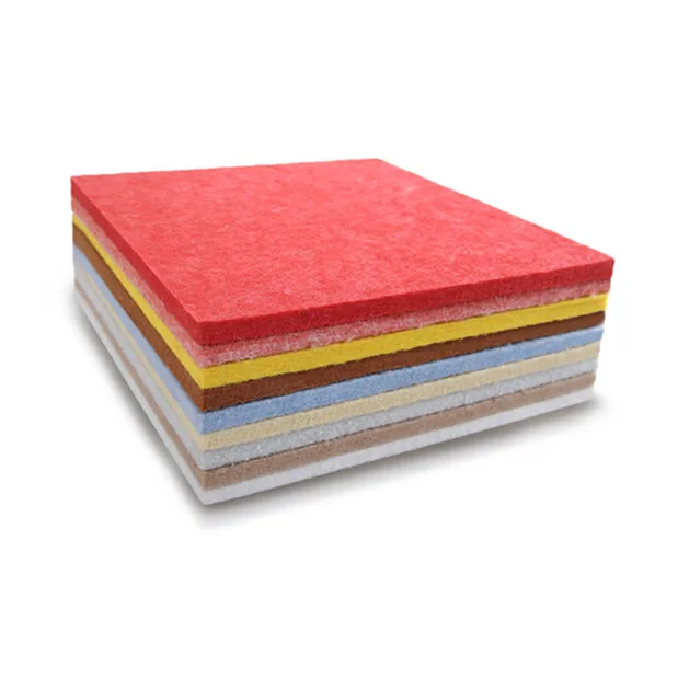 
Eco friendly 9mm Coloured Decorative PET Tech Acoustic Board Polyester Fiber Sound Absorb Panel  (1700005412310)