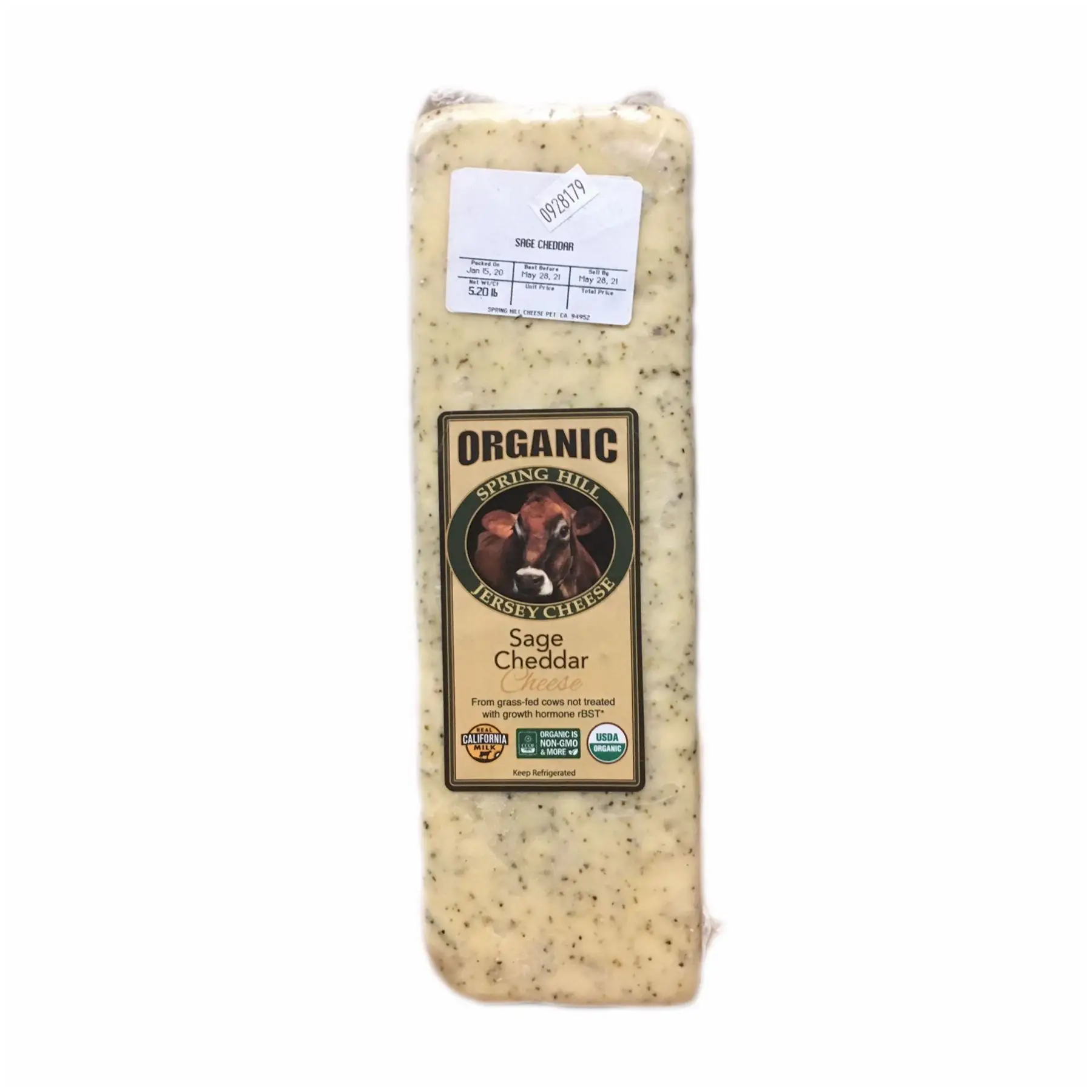 Шалфей Cheddar, органический сыр, 5 фунтов