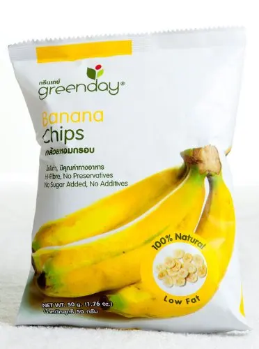 Vacuum-fried Banana, Banana Chips 100% Natural Low Fat Healthy Snack 50g From Thailand