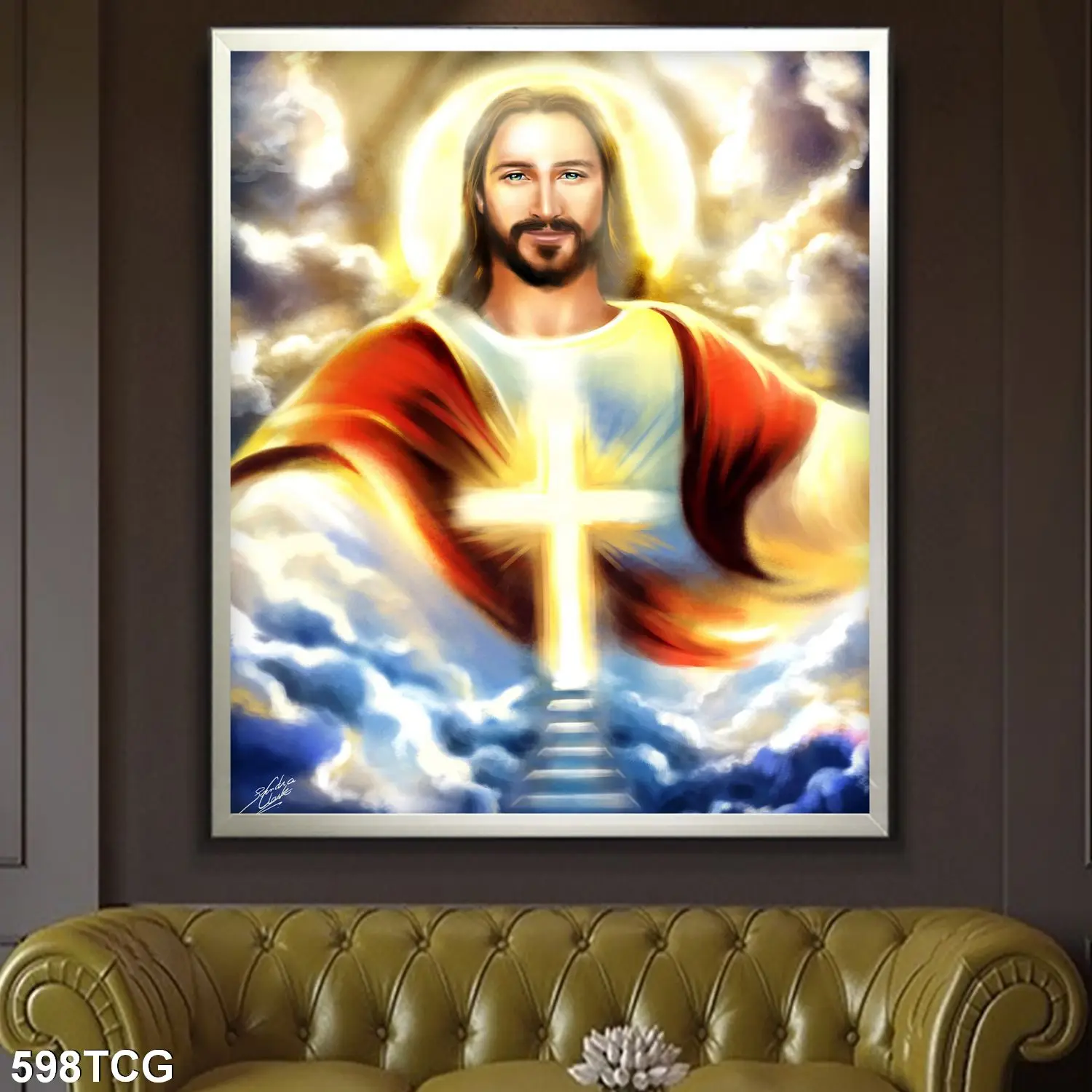 Современная католическая Картина на холсте Настенная картина с изображением Иисуса печать по запросу сделано во Вьетнаме