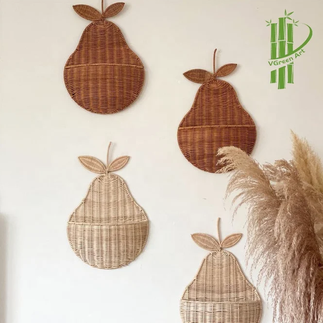 Декор для детской комнаты Бамбуковая ротанговая настенная подвесная корзина грушевидные цветочные горшки и кастрюли декор детей домашний