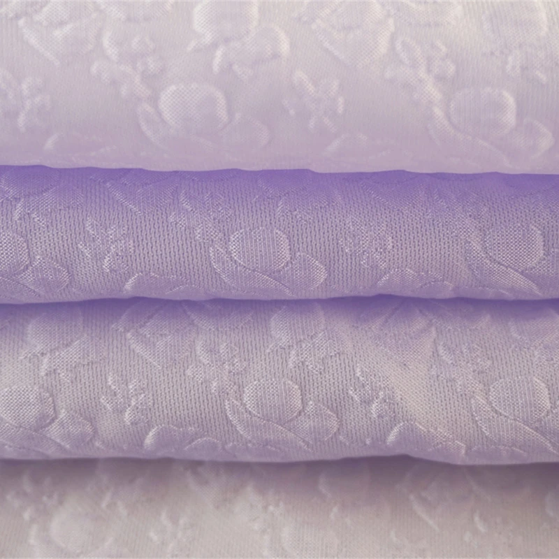 Floret bouquet bubble spring breath fashion 3d embossing composite polyester blister dress for jacquard fabric