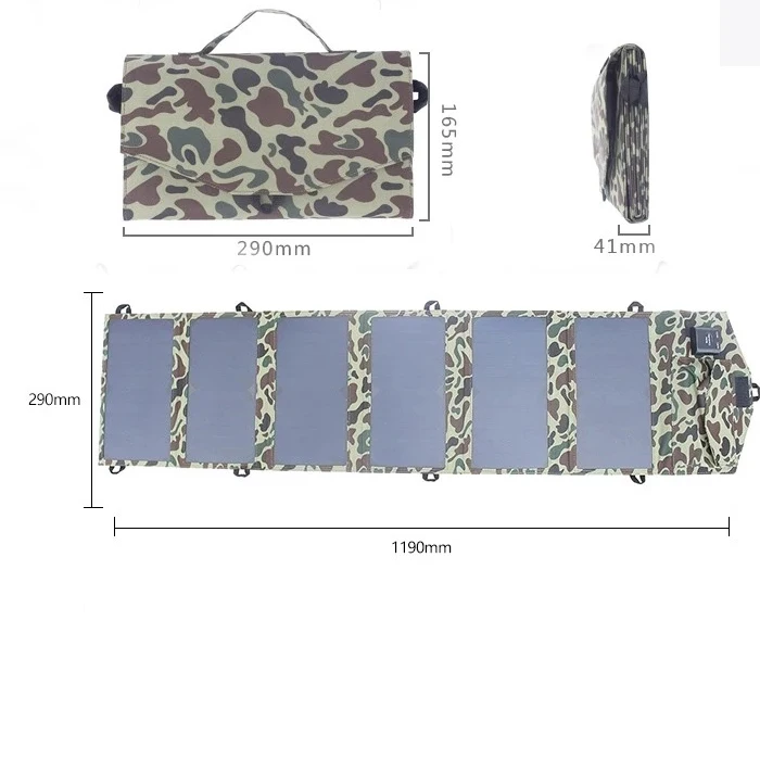 Уличная Водонепроницаемая складная солнечная панель 40 Вт, USB, для мобильного телефона и постоянного тока, зарядное устройство на солнечной батарее для ноутбука