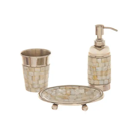 Low cost luxury bath accessories mother of pearl products wholesale