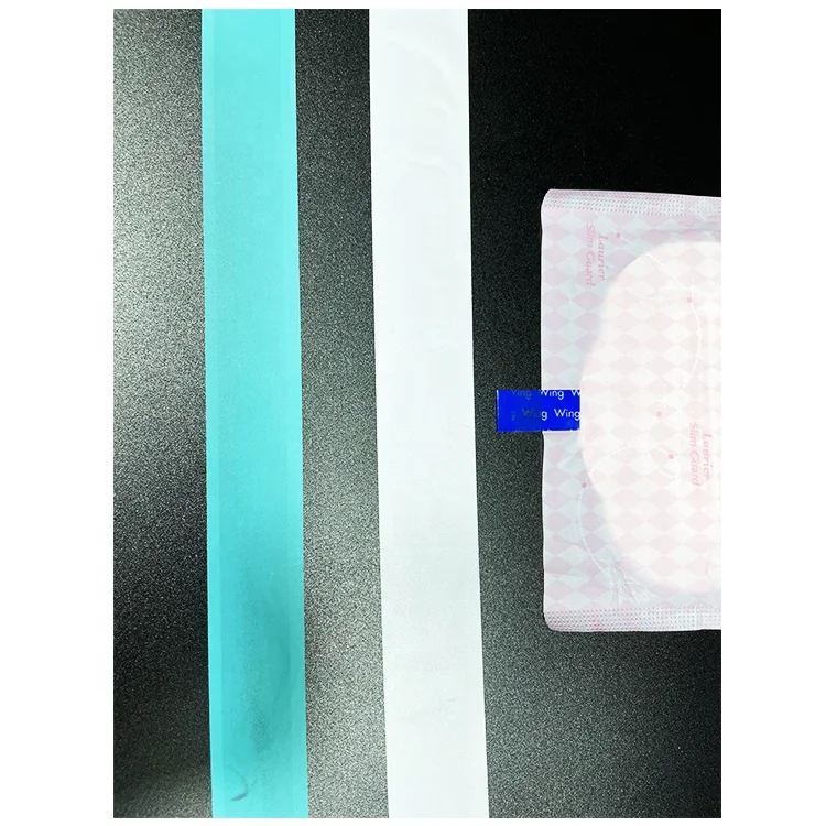 Sanitary Napkin Raw Material Customized Color Disposable Removal Stationery Tape Easy Tear Sticky Reseal Easy Tape