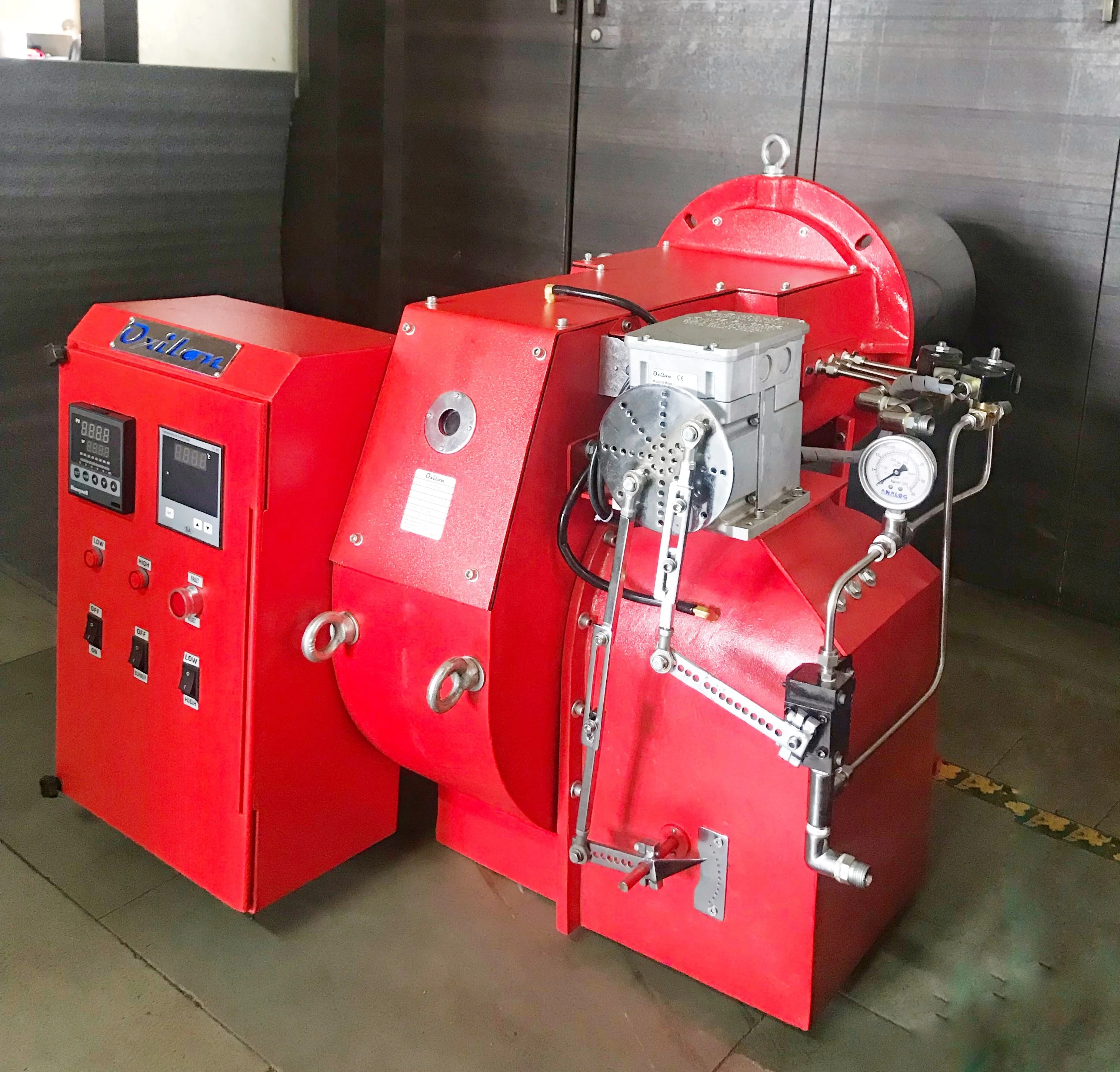 Heavy Fuel Oil Burner Industrial Monobloc Burner 5 to 15 HP IN;7903232 1.5 Years 440V, 50 Hz Imported OXILON Red