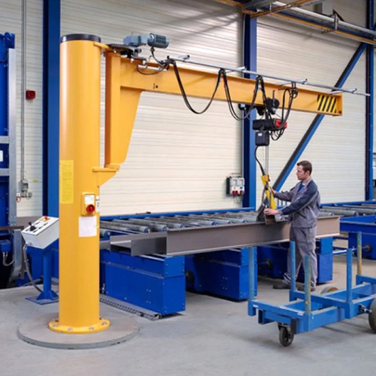 China 1ton Manual Slewing Pillar Fixed Jib Boom Workshop Jib Crane Supplier