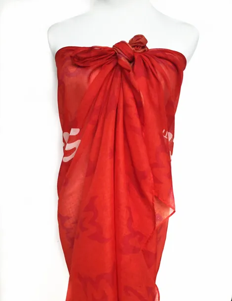 100% Polyester breathable beach sarong pareo for summer promotion gifts