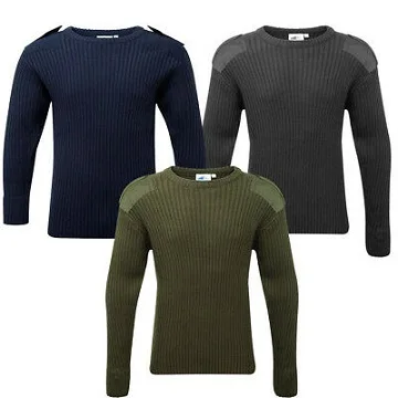 Navy Blue Olive Green Pullover Winter Security Guard Uniform Sweater from India