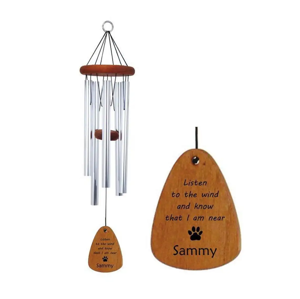 Memorial Wind Chime, Custom engraved pet loss wind chimes - Collectible Home & Office Decorative Item