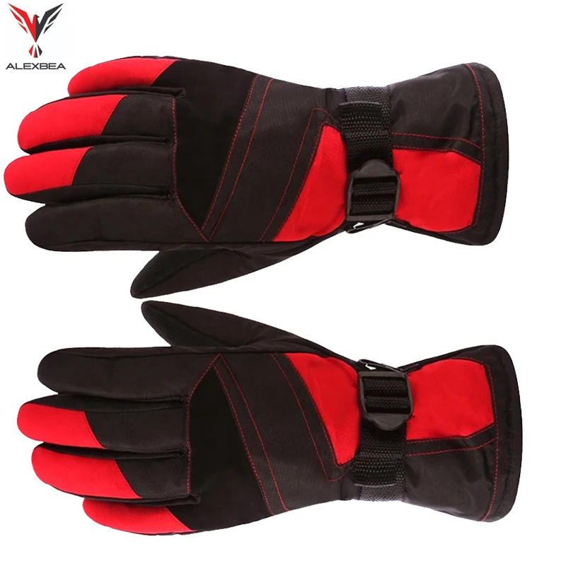 Зимние перчатки из овечьей кожи для мужчин зимние лыжные ветрозащитные и водонепроницаемые кожаные сенсорных экранов