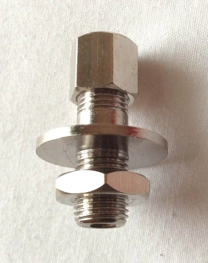 
nickel plated brass bulkhead panel mount air compressor tank fill valve schrader YHTR18 VALVE 