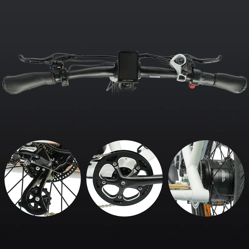 20 дюймов помощи педалированию Грузовые Велосипеды для взрослых 500w hubless мотор ССА, фара для электровелосипеда в 48v 15Ah Доул батареи электрических грузовых велосипедов