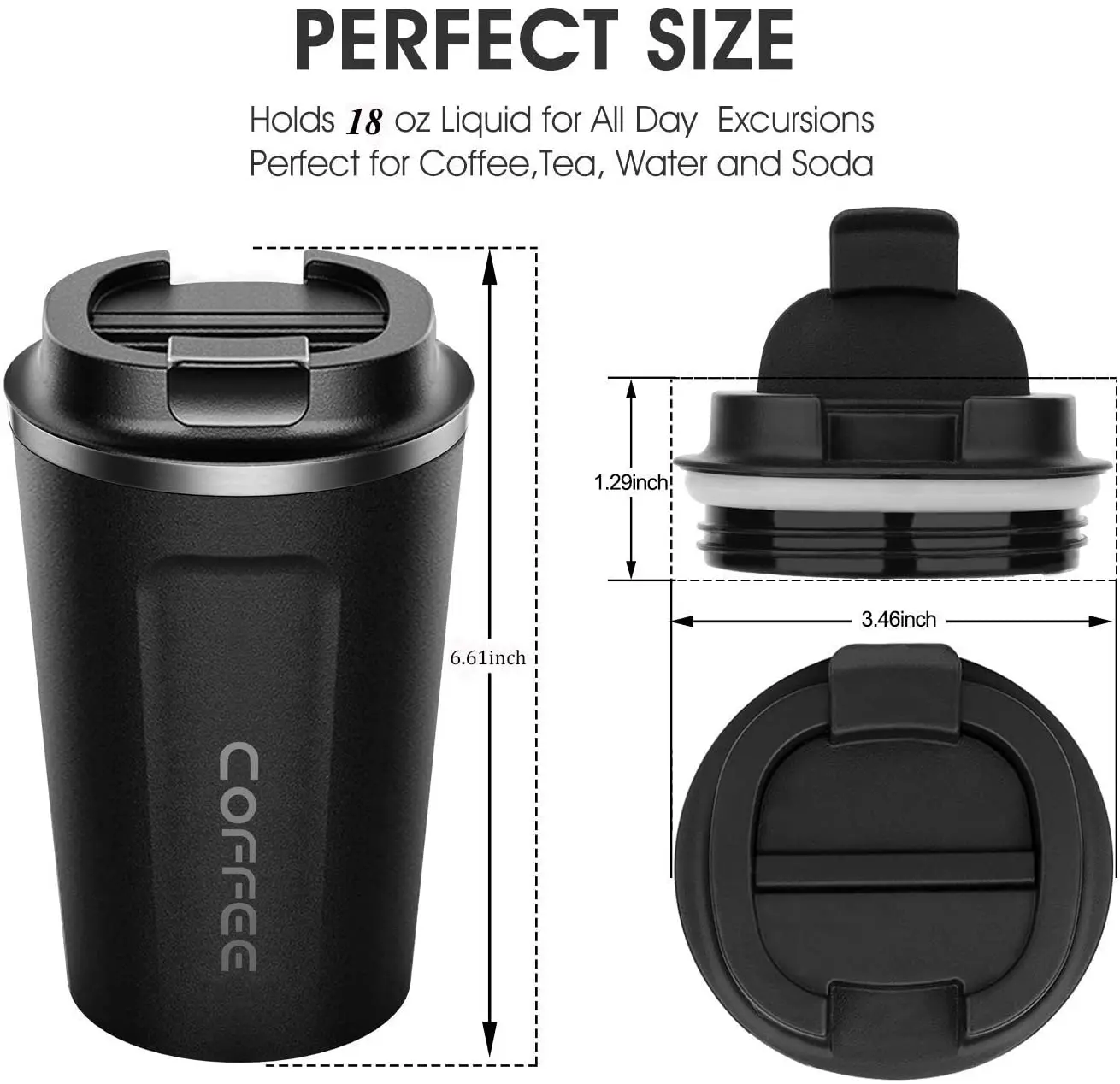 stainless steel thermo travel coffee mug tumbler double wall insulated travel wine tea mug cups water bottle in bulk