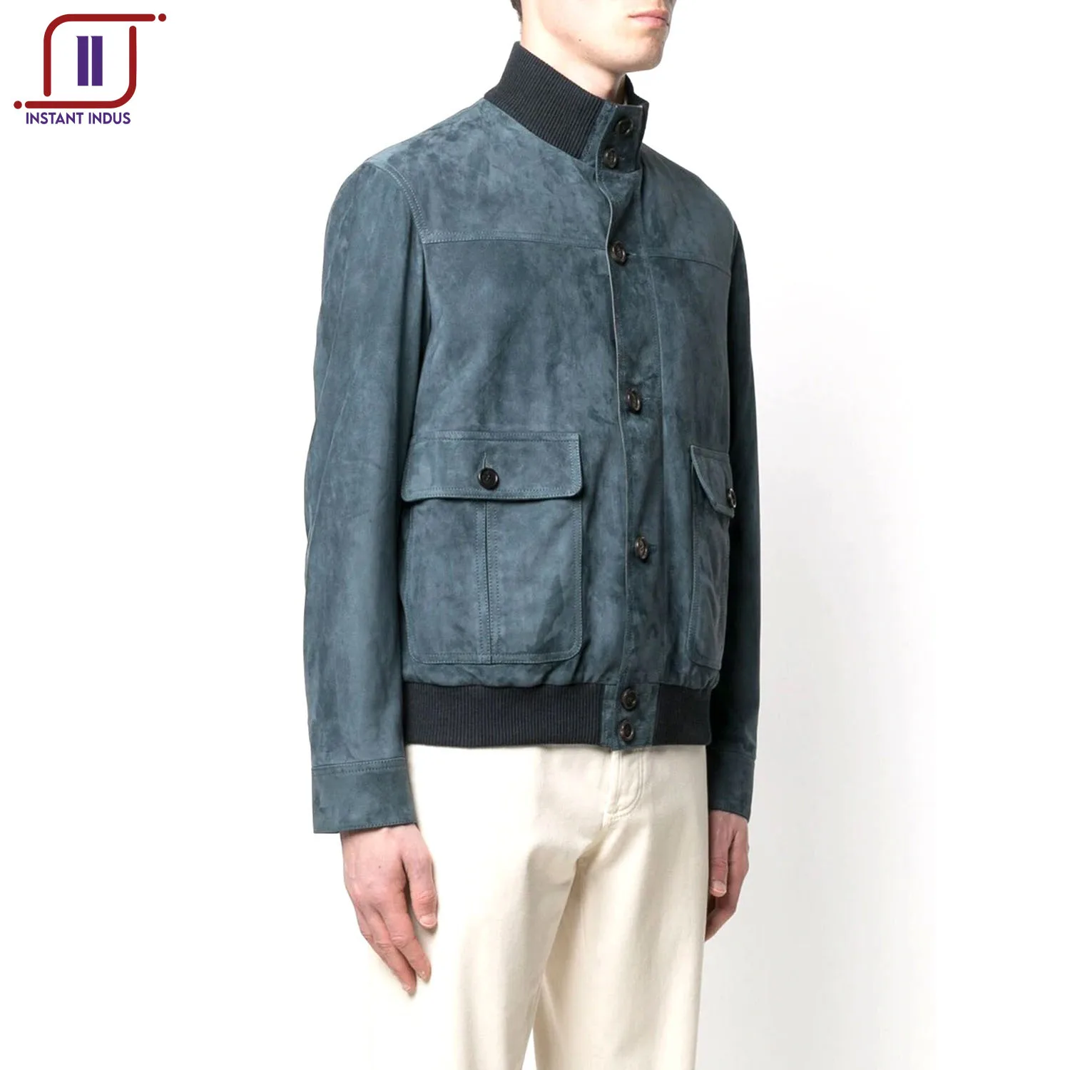 Custom Made Suede Leather Jacket New Causal Autumn Fashion Warm Windproof Leather Jackets For Mens.