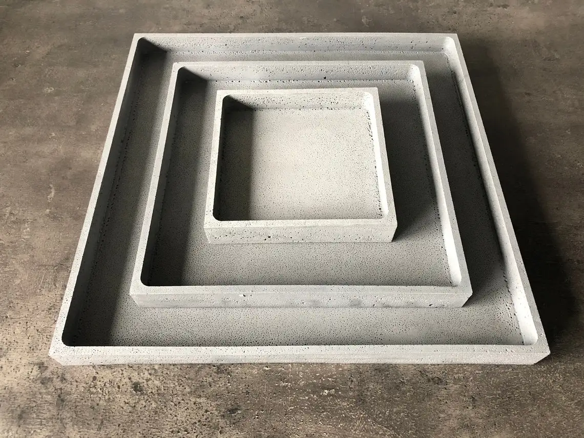 Декоративный квадратный поднос для бетона Размером 25 см от KSN