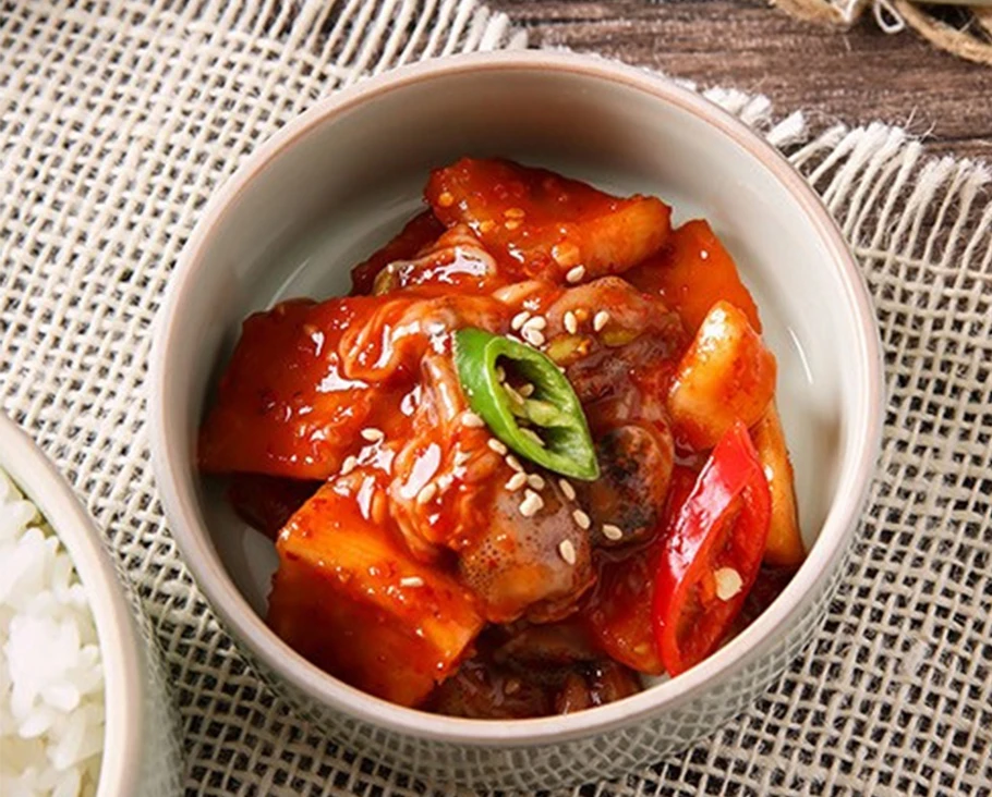  Высококачественные морепродукты и редис Hanong Kimchi -