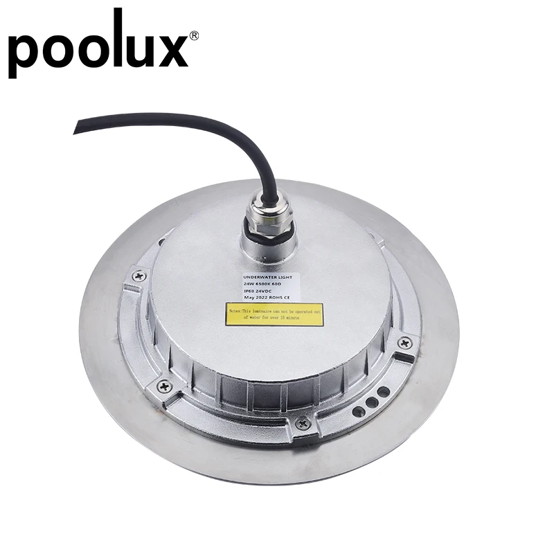 IP68 waterproof 205mm  316L  super bright led stainless steel high power 24watt swim pool led light underwater light