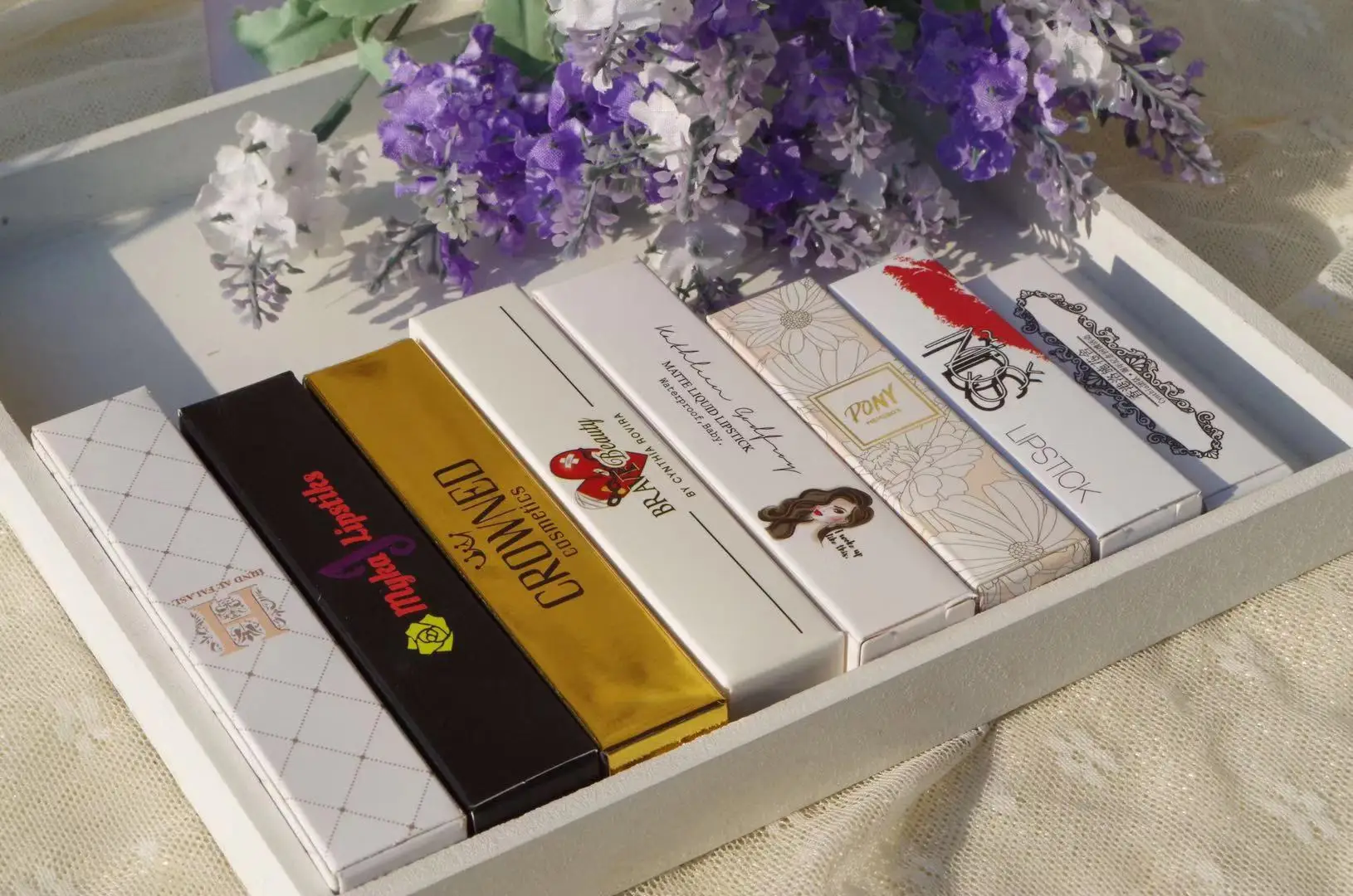 
Hot Sale Luxury lipstick box package Plastic Empty Lipgloss Tube/Container paper package 