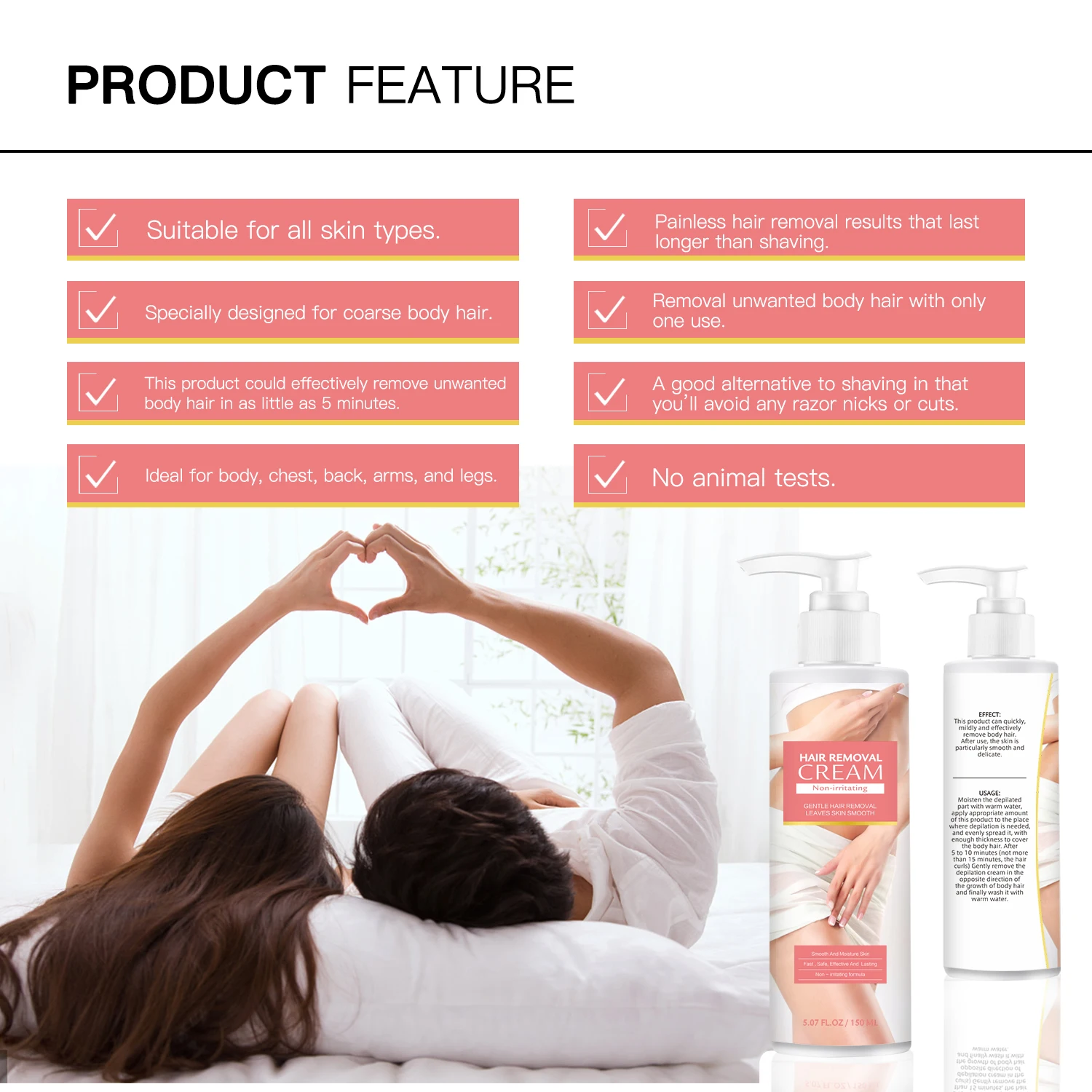 Hair Growth Inhibitor High-Quality Professional Body Hair Removal Cream For Men Women Painless Hair Removal Cream