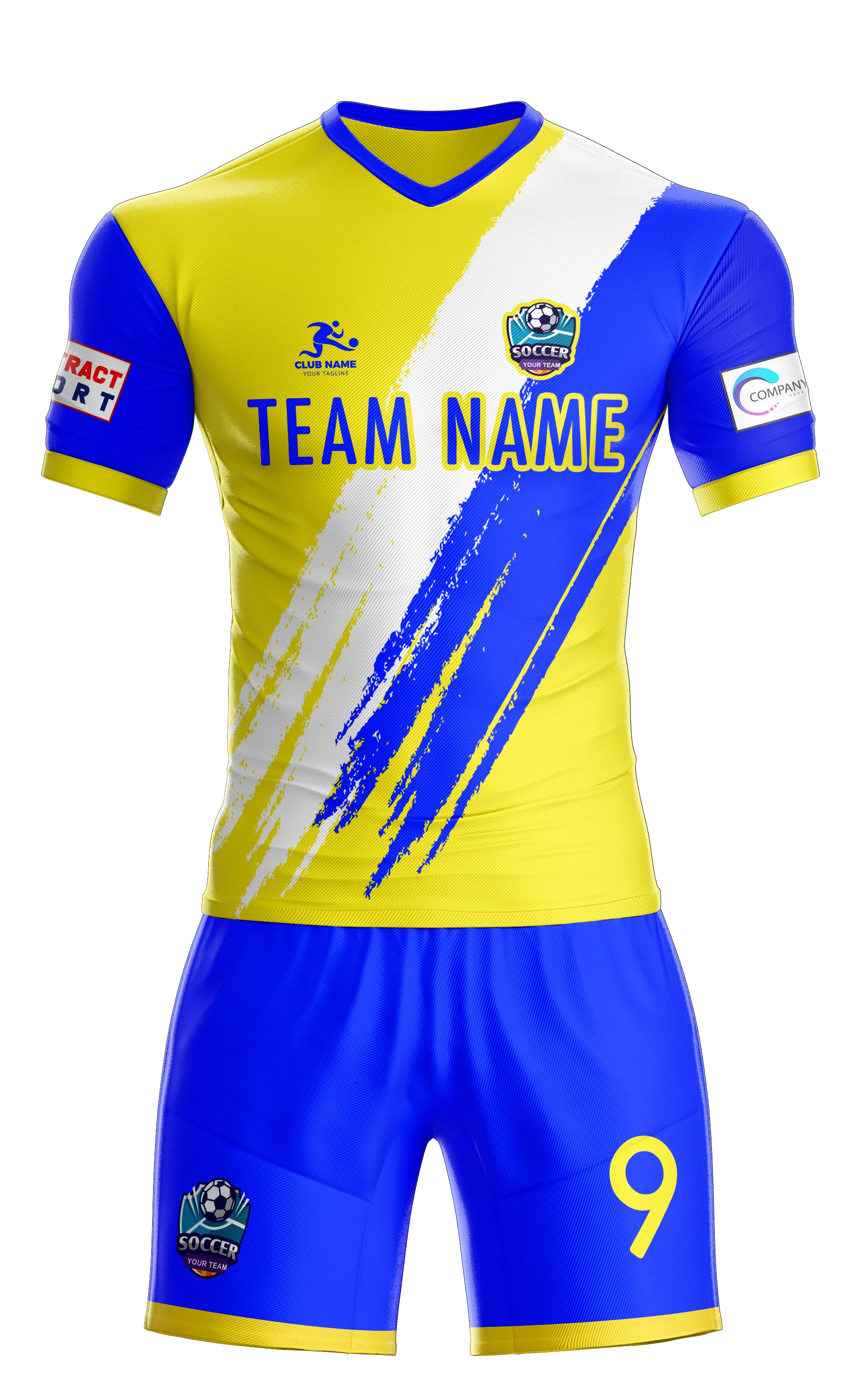 Cheap Low MOQ Sublimation Customized Soccer Uniform made of High Quality Polyester Fabric