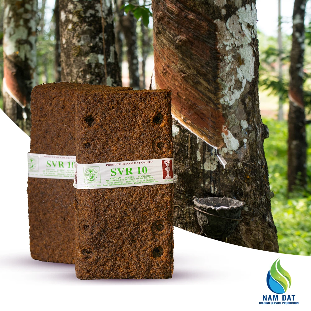 Export Rubber Multi Purposes Natural Material Rubber SVR 10 (TSR 10) With Brown Color From Factory Vietnam