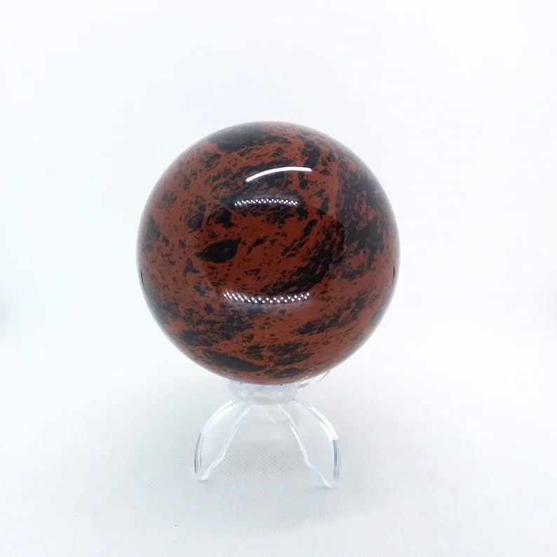 BEAUTIFUL MAHOGANY AGATE SPHERE BALLS / CRYSTAL MAHAGUNI SPHERES / PREMIUM POLISHED MAHOGANY RED OBSIDIAN SPHERES AND BALLS