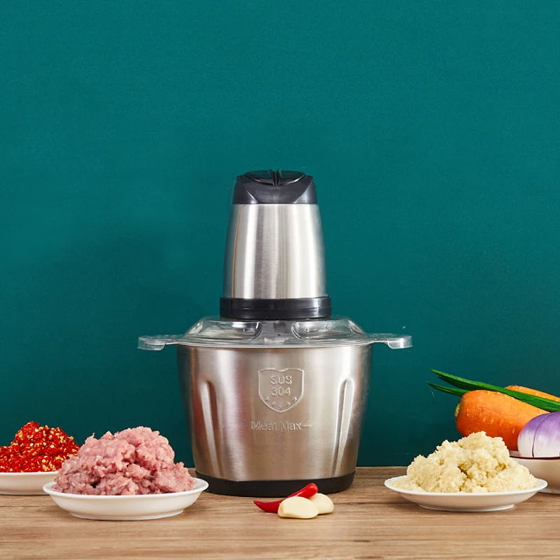 3l Chopper Electric Automatic Mincing Machine Stainless Steel Vegetable Fruit Meat Cutter Blender Food Processor Meat Grinder