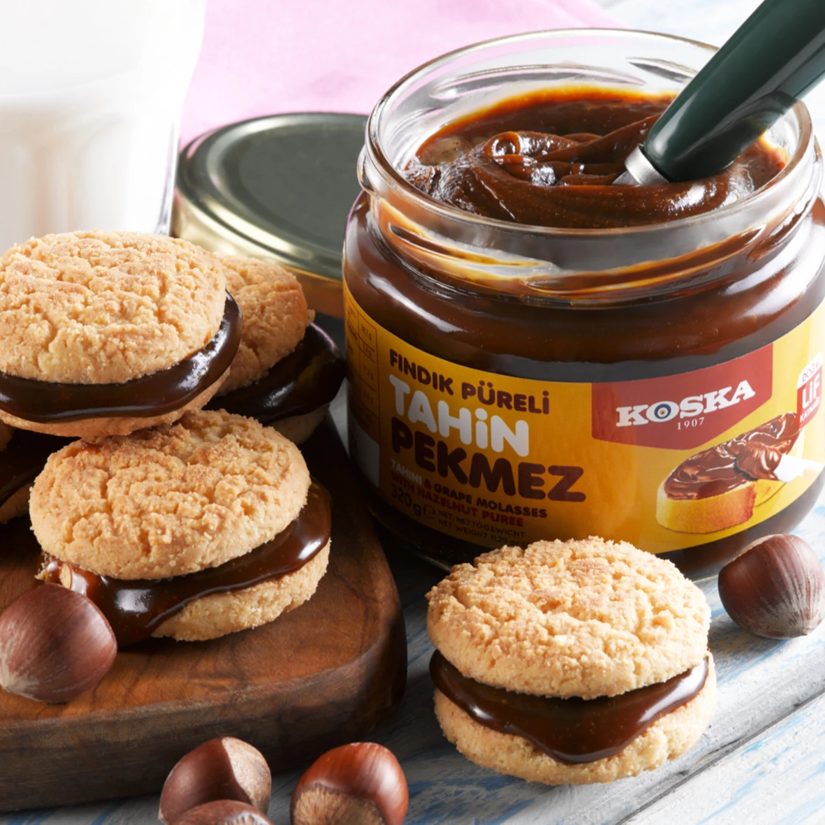 Affordable Wholesale Product - Tahini Sesame Paste & Grape Molasses with Hazelnut puree Mixture