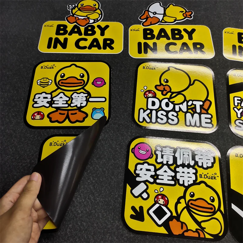 Custom Printed Magnet Sticker car Weatherproof Car Advertising Sign Die Cut PVC Fridge Strong Magnetic Sticker auto decoration