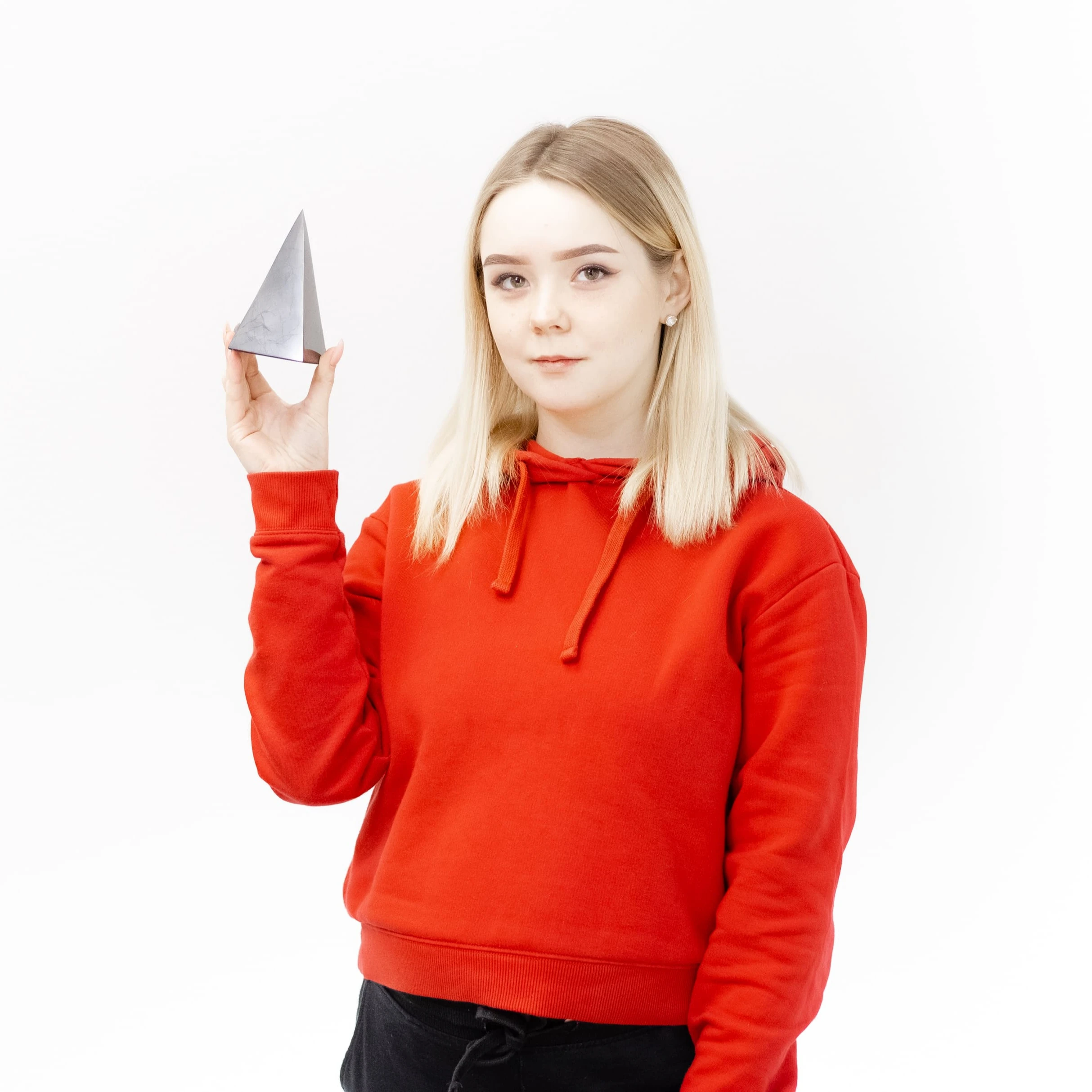 Pyramid shungite 8 cm, polished, well-being, other sports safety, platones, small business idea, anxiety relief, mental health