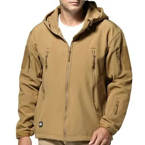 
Waterproof Winter Mens Outdoor Jacket Tactical Coat Soft Shell Military Jackets 