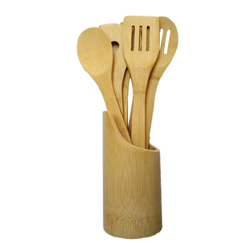 100% Organic Bamboo Kitchen Accessories No Paint Kitchen Bamboo Cooking Utensils (11000001044174)