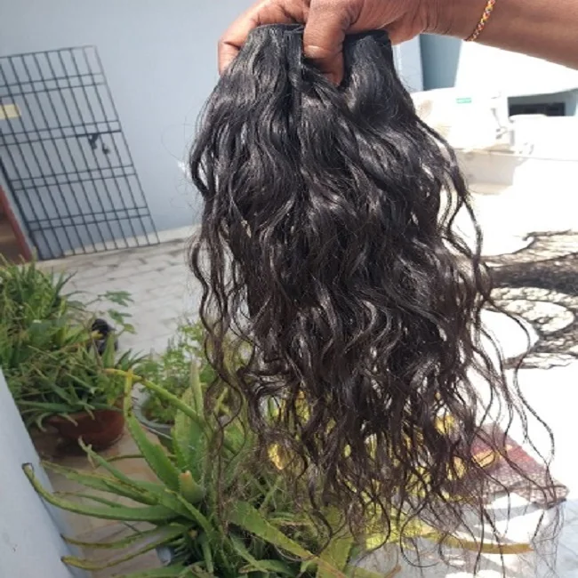 Raw Indian Hair Directly From India Remy Virgin Wavy 100% Human Hair Extensions Weave Unprocessed Cuticle Aligned Hair Bundles