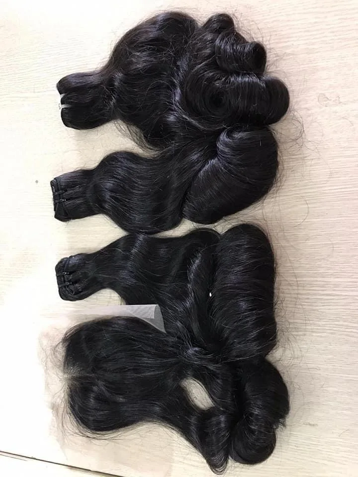 Высококачественные человеческие волосы Funmi с двойным рисунком сделанные во Вьетнаме