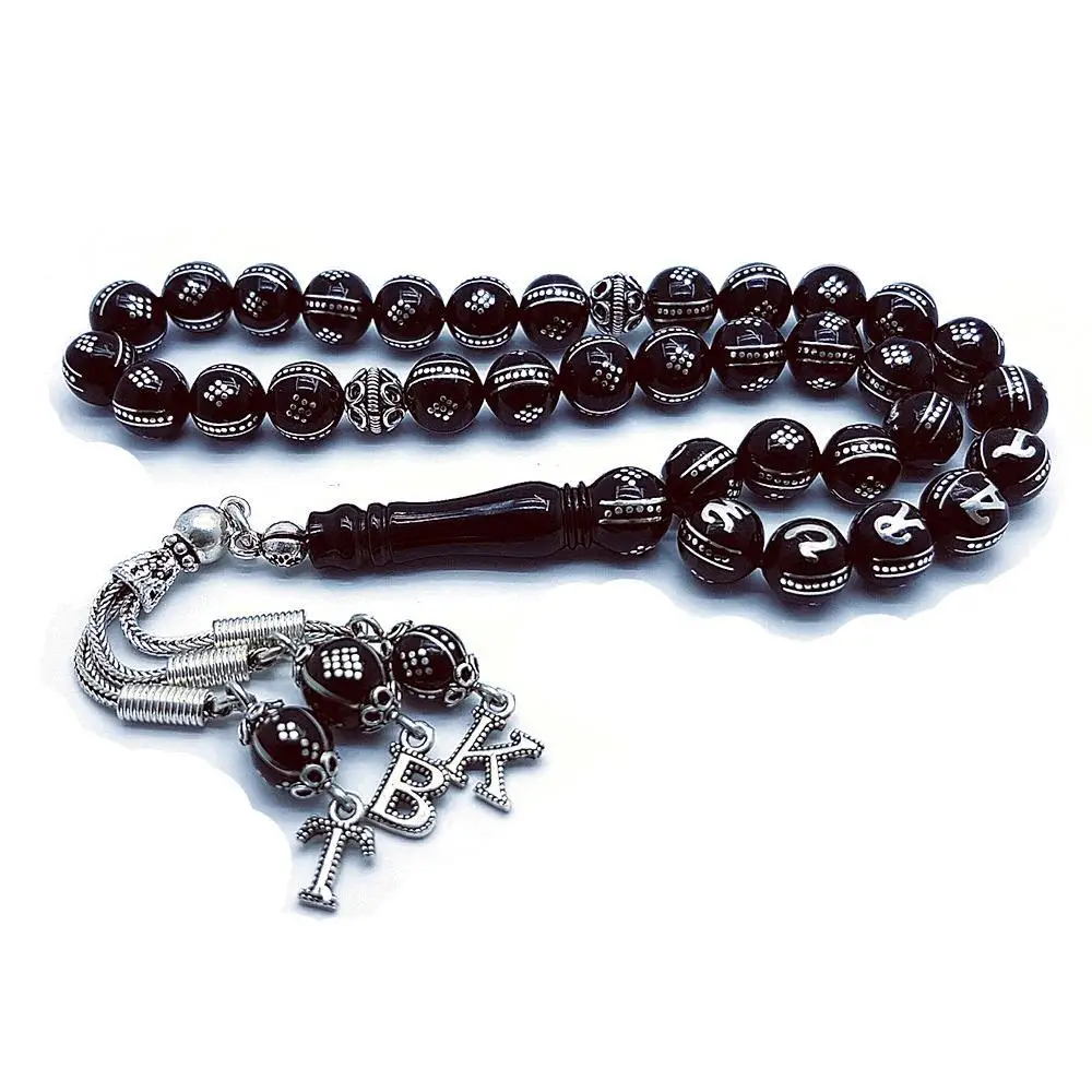 prayer beads wholesale crystal Tasbeeh muslin prayer beads Ramadan Gift Religious Tasbih 10mm 33pcs gemstone round Tasbih