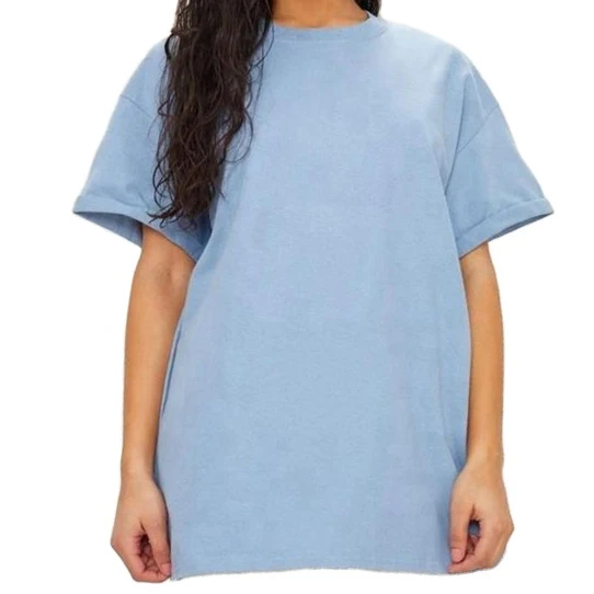 Whole sale cheap price hot shirts for women crewneck loose fit womens t-shirts combed cotton ladies oversize tees