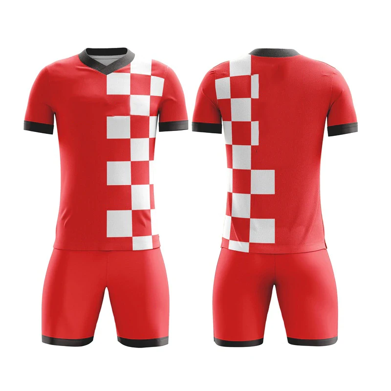 
New Design Wholesale China Sublimation Latest Designs Thai Quality Cheap Blank Soccer Jersey Football Shirt Team Wear Uniform Customized Products 