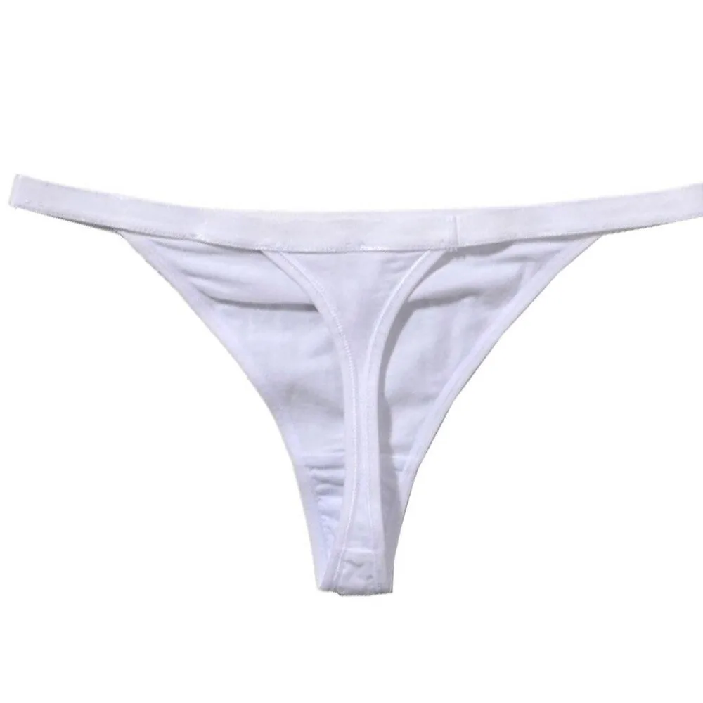 Women Cotton Thongs Sexy Low Waist Underwear Panties for Female Lingerie Underpants Solid Soft Lace G String & Thong Briefs
